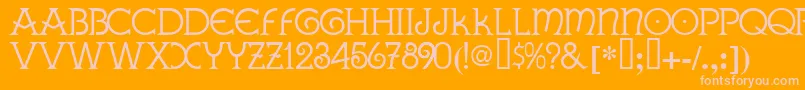 Galla ffy Font – Pink Fonts on Orange Background