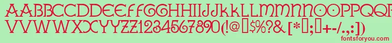 Galla ffy Font – Red Fonts on Green Background