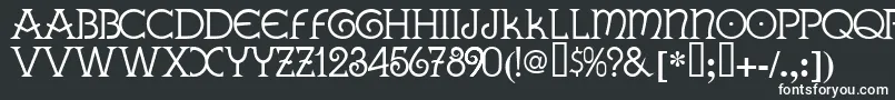Galla ffy-fontti – valkoiset fontit mustalla taustalla