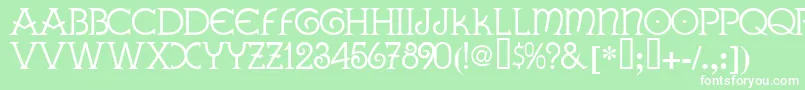 Galla ffy Font – White Fonts on Green Background