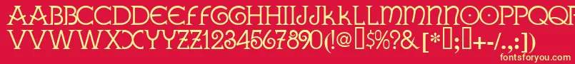 Galla ffy Font – Yellow Fonts on Red Background