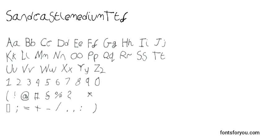 Fuente SandcastlemediumTtf - alfabeto, números, caracteres especiales