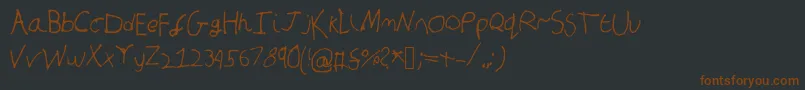 Шрифт SandcastlemediumTtf – коричневые шрифты на чёрном фоне
