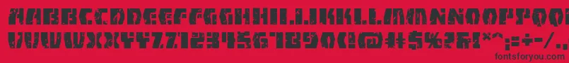 FirefightbbReg Font – Black Fonts on Red Background