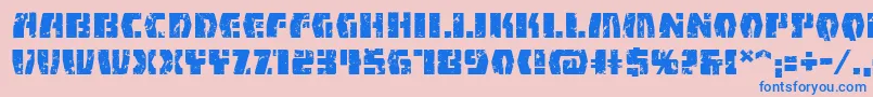 FirefightbbReg Font – Blue Fonts on Pink Background