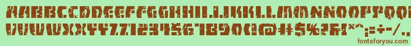 FirefightbbReg Font – Brown Fonts on Green Background