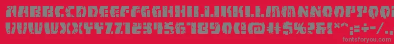 FirefightbbReg Font – Gray Fonts on Red Background