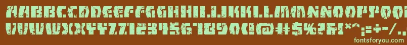 FirefightbbReg Font – Green Fonts on Brown Background