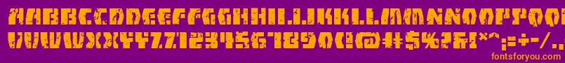 FirefightbbReg Font – Orange Fonts on Purple Background