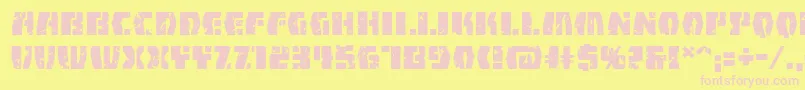 FirefightbbReg Font – Pink Fonts on Yellow Background