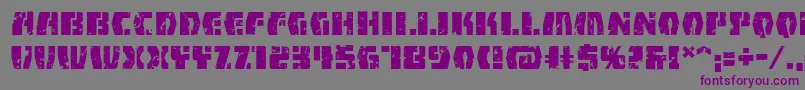 FirefightbbReg Font – Purple Fonts on Gray Background