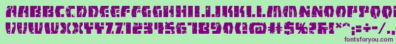 FirefightbbReg Font – Purple Fonts on Green Background