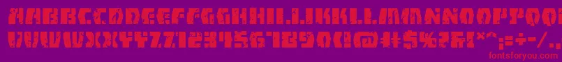 FirefightbbReg Font – Red Fonts on Purple Background