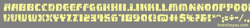 FirefightbbReg Font – Yellow Fonts on Gray Background