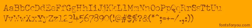 PfdumboldtypewriterOneLight Font – Brown Fonts on Orange Background