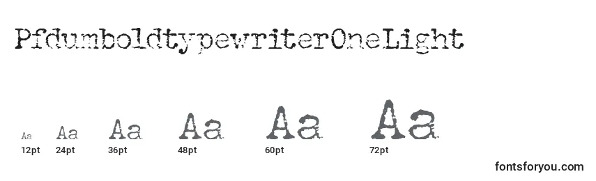 PfdumboldtypewriterOneLight Font Sizes