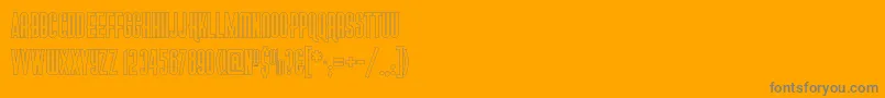 GoticaModernaKkOutlineV1.1-Schriftart – Graue Schriften auf orangefarbenem Hintergrund