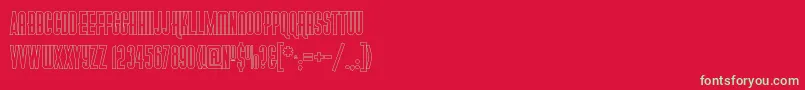 GoticaModernaKkOutlineV1.1 Font – Green Fonts on Red Background