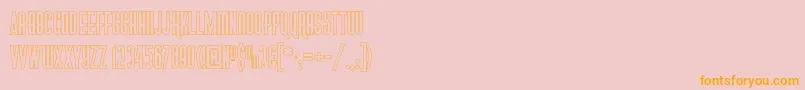 GoticaModernaKkOutlineV1.1 Font – Orange Fonts on Pink Background