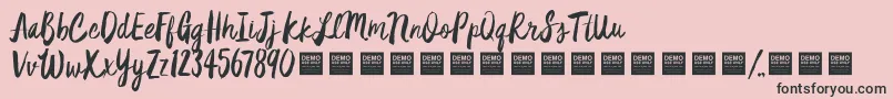 StarDustDemo Font – Black Fonts on Pink Background