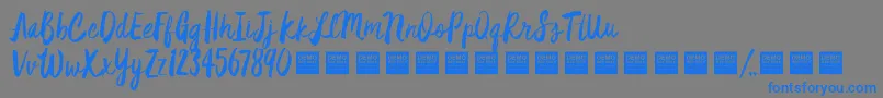 StarDustDemo Font – Blue Fonts on Gray Background