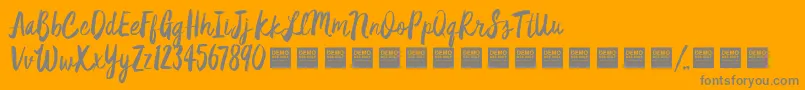 StarDustDemo Font – Gray Fonts on Orange Background