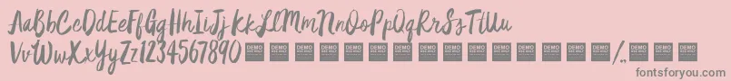 More about StarDustDemo Font StarDustDemo Font – Gray Fonts on Pink Background