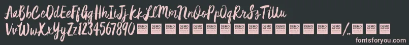 StarDustDemo Font – Pink Fonts on Black Background