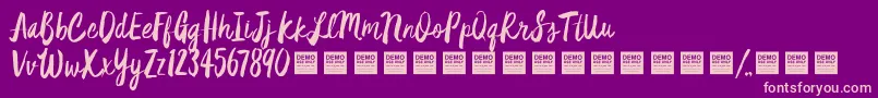 StarDustDemo Font – Pink Fonts on Purple Background