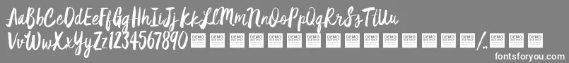 StarDustDemo Font – White Fonts on Gray Background