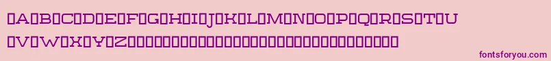 Шрифт SebastienSlabRegularDemo – фиолетовые шрифты на розовом фоне