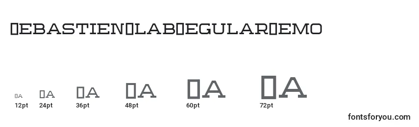 Размеры шрифта SebastienSlabRegularDemo