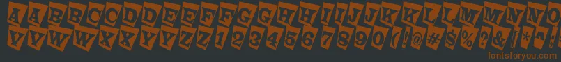 Fonte ALatinotitulcmtw – fontes marrons em um fundo preto