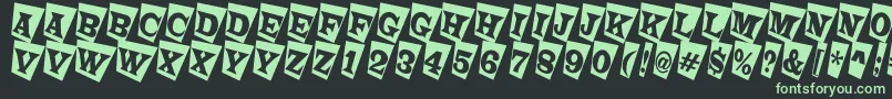 ALatinotitulcmtw Font – Green Fonts on Black Background