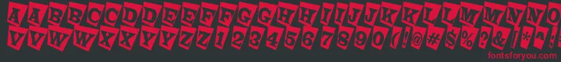 ALatinotitulcmtw Font – Red Fonts on Black Background