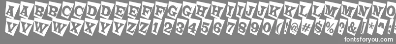 フォントALatinotitulcmtw – 灰色の背景に白い文字