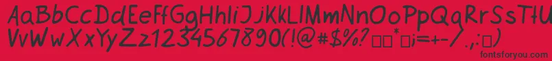 Netsrak Font – Black Fonts on Red Background