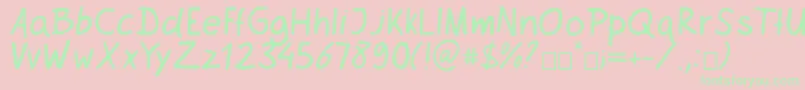 Netsrak Font – Green Fonts on Pink Background