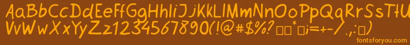 Netsrak Font – Orange Fonts on Brown Background