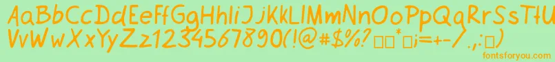 Netsrak Font – Orange Fonts on Green Background
