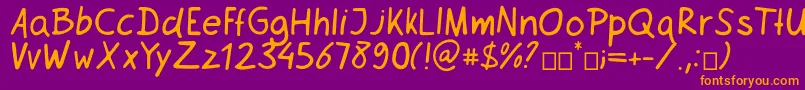 Netsrak Font – Orange Fonts on Purple Background