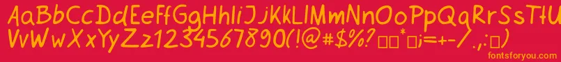 Netsrak Font – Orange Fonts on Red Background