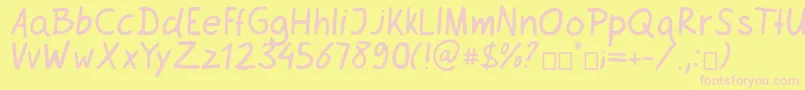 Netsrak Font – Pink Fonts on Yellow Background