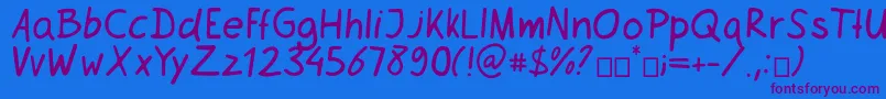 Netsrak Font – Purple Fonts on Blue Background