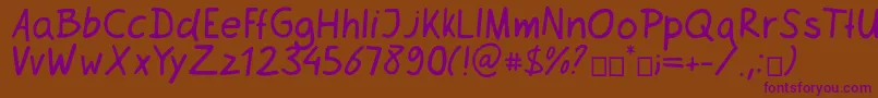 Netsrak Font – Purple Fonts on Brown Background