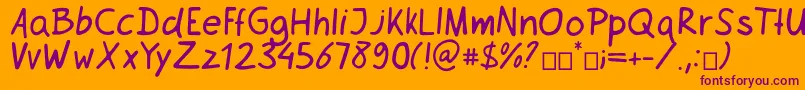 Netsrak Font – Purple Fonts on Orange Background