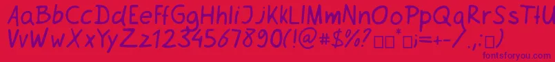 Netsrak Font – Purple Fonts on Red Background