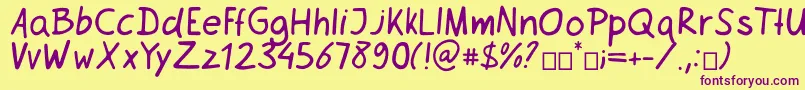 Netsrak Font – Purple Fonts on Yellow Background