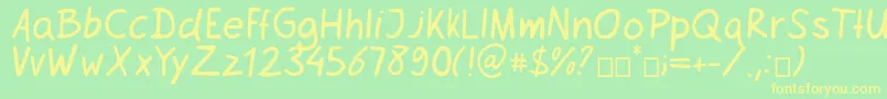 Netsrak Font – Yellow Fonts on Green Background