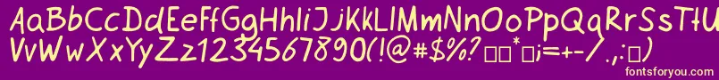 Netsrak Font – Yellow Fonts on Purple Background